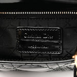 Patent Cannage Mini Lady Dior Black