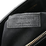 Calfskin Y Quilted Monogram Medium Loulou Chain Satchel Black