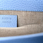 Dollar Calfskin Small Interlocking G Shoulder Bag Mineral Blue