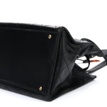 Lambskin Diamond Stitched Shoulder Bag Black