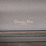 Grained Calfskin Medium Diorama Flap Bag Gris