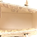 Snakeskin Mini Lock Antigona Shoulder Bag Dusty Gold