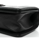 Caviar Quilted Small Boy Flap Black