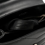 Calfskin Y Quilted Monogram Toy Loulou Crossbody Bag Black