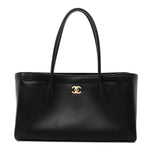 Calfskin Archetype Small Shopping Tote Black