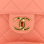 Caviar Quilted Handy Box Vanity Case Orange