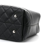 Soft Caviar CC Medium Top Handle Tote Black