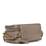 Metallic Lambskin Mini Coco Boy Camera Case Dark Gold