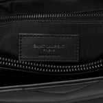 Calfskin Y Quilted Monogram Monochrome Large Loulou Chain Satchel Black