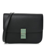 Liege Calfskin Medium Classic Box Flap Bag Anthracite