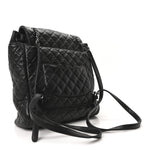Calfskin Quilted Large Urban Spirit Backpack Black
