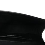 Grain De Poudre Textured Mixed Matelasse Triquilt Small Monogram Monochrome Satchel Black