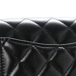 Lambskin Quilted Mini Rectangular Flap Black