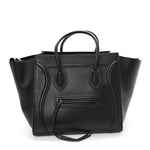Grained Calfskin Medium Phantom Luggage Black