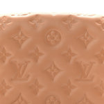 Lambskin Embossed Monogram Pochette Coussin Camel