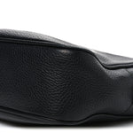 Pebbled Calfskin Small Soho Disco Bag Black