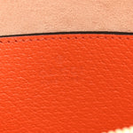 Textured Dollar Calfskin Mini Diana Dome Tote Bag Deep Orange Spicy Cyclamin
