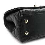 Caviar Quilted Extra Mini Coco Handle Flap Black