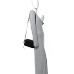 Calfskin Matelasse Monochrome Small GG Marmont Chain Shoulder Bag Black