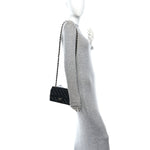 Lambskin Quilted Mini Rectangular Flap Black