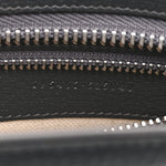 GG Supreme Monogram Textured Dollar Calfskin Web Small Ophidia Shoulder Bag  Grey Black Graphite Grey