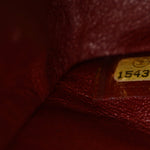 Lambskin Quilted Medium Double Flap Red