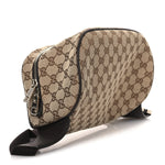 Monogram Dollar Calfskin Waist Pouch Beige Ebony Testa di Moro Marrone Scuro
