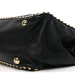 Vitello Medium Rockstud Tote Tote Black