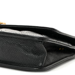 Caviar Quilted Boy Wallet On Chain WOC Black
