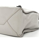 Calfskin Papier Mini A4 Zip Around Tote Grey Black