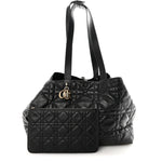 Calfskin Macrocannage Large Toujours Black