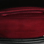 Calfskin Quilted Mini Framing Chain Bag Black