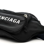 Recycled Sport Nylon Logo Embroidered Wheel Beltpack Black