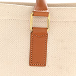 Canvas Calfskin Horizontal Cabas Natural Tan