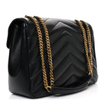 Lambskin Chevron Quilted Large LouLou Black