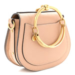 Calfskin Suede Small Nile Bracelet Bag Biscotti Beige