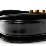 Patent Calfskin Triomphe Mini Besace Clea Black