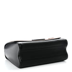 Calfskin Trompe L'oeil Twist Shoulder Bag MM Black Brown