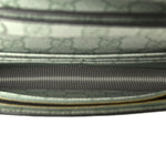 GG Supreme Monogram Textured Calfskin Emblem Wallet On Chain Sage Green