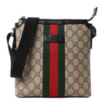 GG Supreme Monogram Web Messenger Bag Black