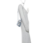 Lambskin Cannage Micro Lady Dior Cloud Blue
