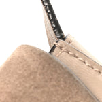 Suede Calfskin Small Faye Shoulder Bag Motty Grey