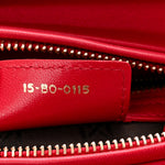 Lambskin Cannage Medium Lady Dior Red