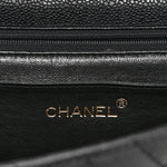 Caviar Quilted Jumbo Kelly Flap Black