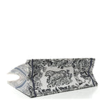 Gradient Canvas Embroidered Large Dioriviera Toile De Jouy Book Tote Blue