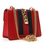 Calfskin Mini Sylvie Chain Shoulder Bag Hibiscus Red