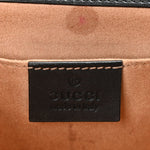 Calfskin GG Supreme Monogram Small Padlock Shoulder Bag Black Gold