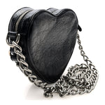 Agneau Arena Mini Le Cagole Heart Bag Black