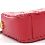Lambskin Quilted CC Pearl Crush Camera Case Red