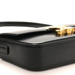 Shiny Calfskin Triomphe Shoulder Bag Black